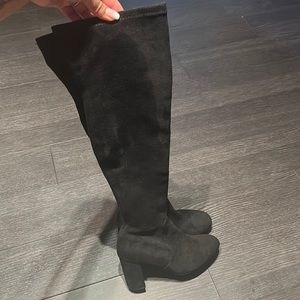 Suede Knee High Boots